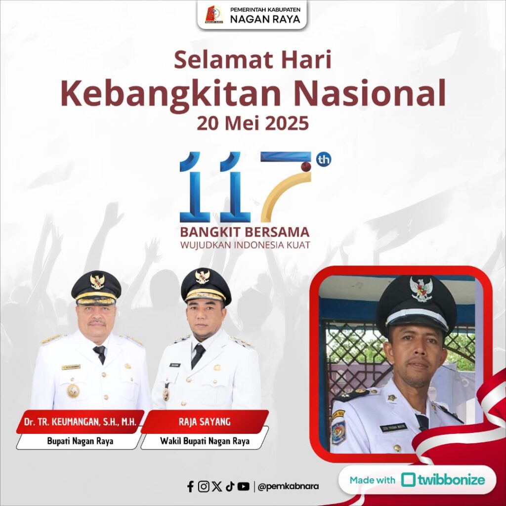 Keuchik Desa Cot Manyang Kecamatan Seunagan Timur Zedi Trima Mulia Mengukapkan Selamat Hari Harkitnas Ke -117 Tahun 2025.