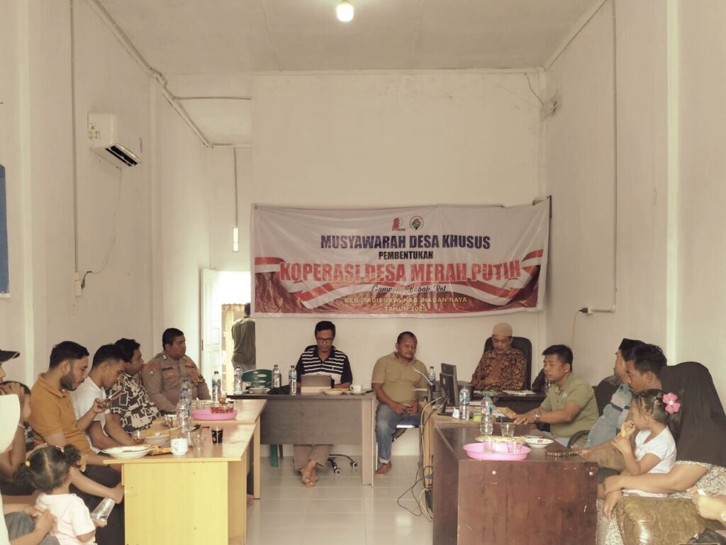 Pemerintah Desa Babah Rout Kecamatan Tadu Raya Gelar Mudesus Koperasi Merah Putih.