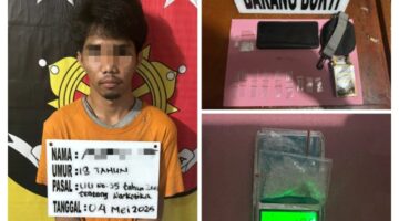 Komitmen Berantas Narkoba, Personel Unit Reskrim Polsek Panai Tengah Bekuk Ari di Jalan Lintas Sei Rakyat–Panipahan.