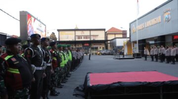 Polres Lamongan Gelar Apel Siaga Pengamanan malam Takbir Idul Adha 1446 H