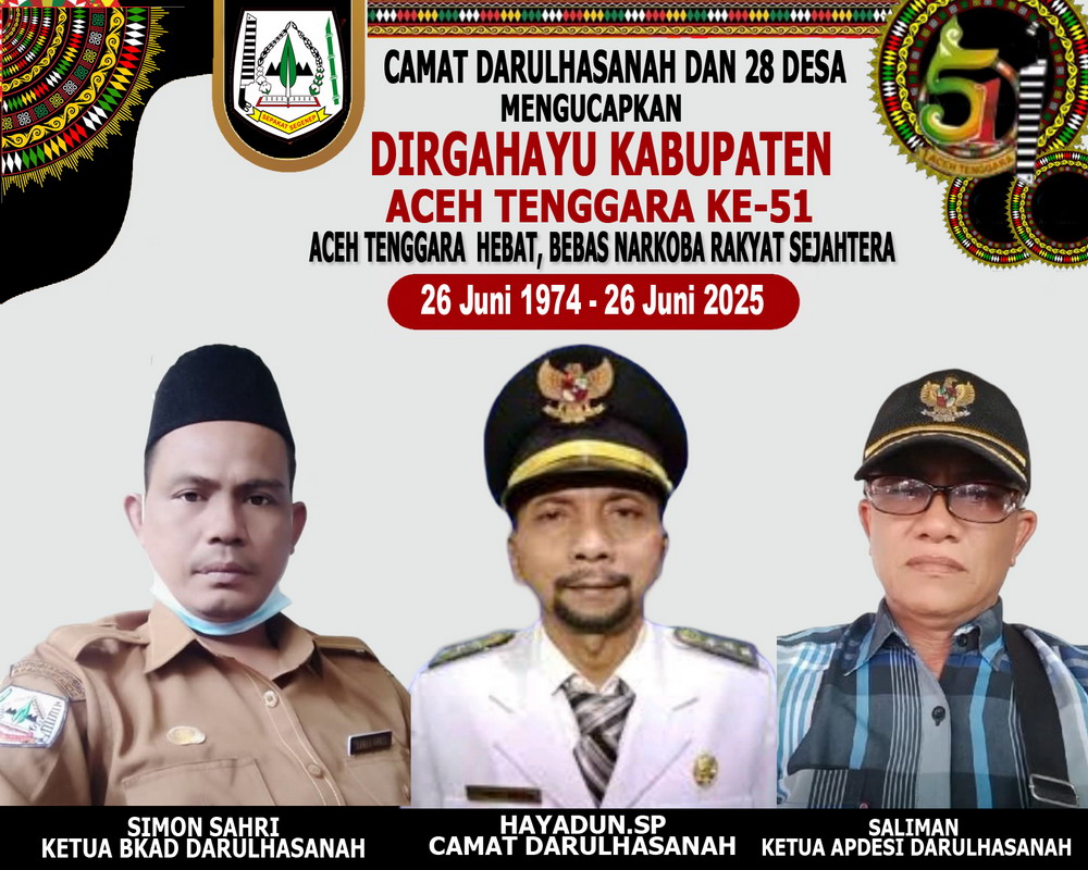 Ucapan HUT ke-51 Pemkab Aceh Tenggara
