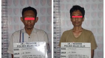 Tim Unit Reskrim Polsek Bilah Hilir Kembali Amankan Dua Orang Pelaku Diduga Pengedar Narkoba di Wilayah Hukumnya.