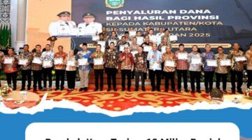 Pemprovsu Kembali Distribusikan DBH Tahap Ketiga ke Kabupaten/Kota, Pemkab Karo Terima 18 Miliar Rupiah Lebih