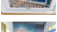  Gedung Sekolah yang di renovasi dan foto bersama PLT Kadis Pendidikan dengan Para guru SDN 12 Rantau Selatan bersama Perwakilan Bank Mandiri.