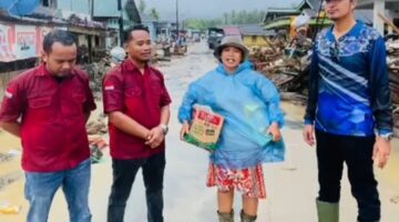 Terimakasih Masyarakat Bilah Hilir, Korban Bencana Alam di Batang Toru Merasa Terharu Mendapat Bantuan.
