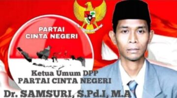 Samsuri Dideklarasikan Sebagai Calon Presiden RI 2029 oleh Partai Cinta Negeri