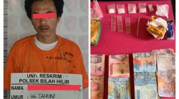 Tupon dan 10,45 Gram Sabu Diamankan Team Unit Reskrim Polsek Bilah Hilir di Kelurahan Negerilama.