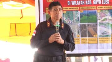 Kapolres Gayo Lues Bersama Forkopimda Sambut Kedatangan Kapolda Aceh Tinjau Pengungsi Banjir dan Longsor