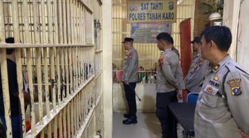 Pastikan Kondisi Ruang Tahanan Aman, Bersih, Serta Seluruh Prosedur Pengamanan Berjalan Sesuai Standar Operasional Kapolres Tanah Karo Cek Ruang Tahanan