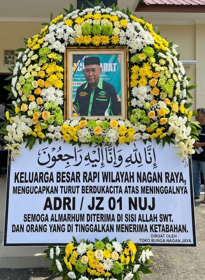 Keluarga Besar RAPI Nagan Raya Provinsi Aceh Mengucapkan Turut Berduka Cita Atas Meninggalnya ADRI / JZ 01 NUJ Semoga Almarhum diterima di Sisi Allah SWT.