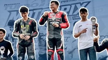 Edo Adika Teddy Juara I Kelas Sports Fairing 150 CC Kejuaraan Motoprix Sumut 2026