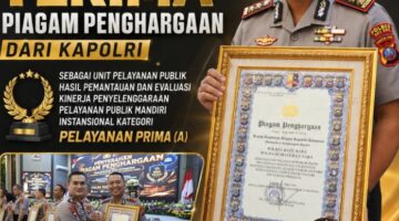 Kapolres Batu Bara AKBP Dony Satria Wicaksono, Terima Penghargaan Zona Integritas Dari Waka Polda Sumut Brigjen Pol. Sonny Irawan