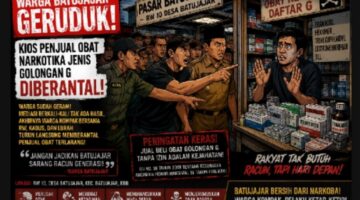 Warga Batujajar Mengamuk! Kios Diduga Penjual Obat Golongan G Digerebek Massa di Pasar Batujajar