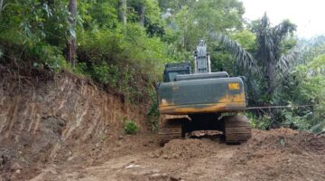 Program TMMD, Jalan Utama Menuju Huntara Kampung Pepelah Dibuka